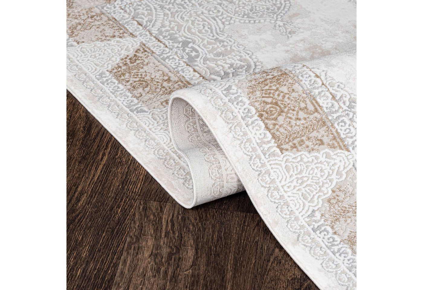 Mazovia Orientteppich Orientalisch Teppich mit Fransen, 80 x 150 cm, Kurzflor, Fransen, Orientteppich, Vintage – Bild 5 von 5