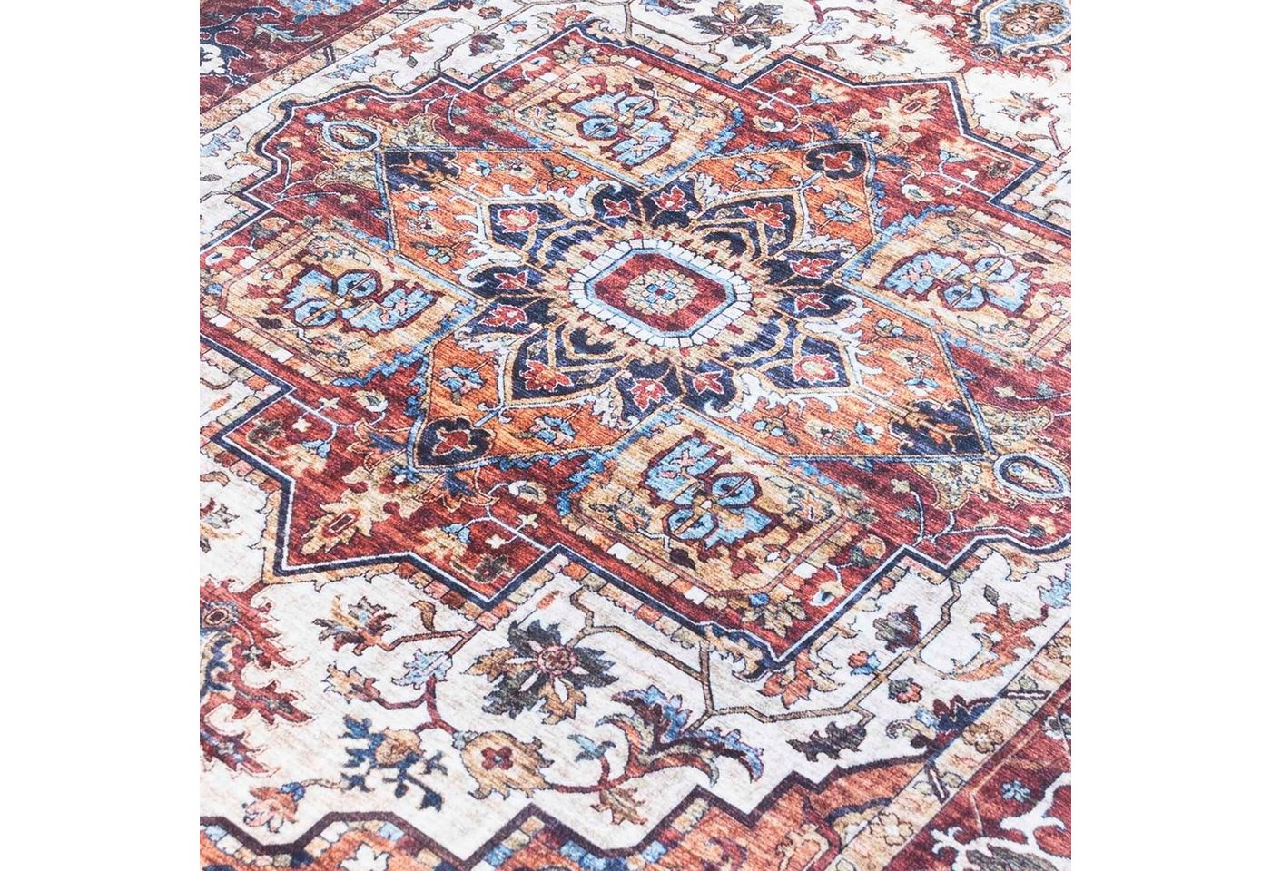 Mazovia Orientteppich Klassisch Vintage Braun Wohnzimmer, Schlafzimmer, Büro, Esszimmer, Fußbodenheizung – Bild 5 von 5