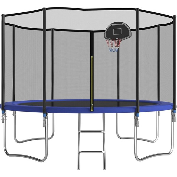 MC Star Gartentrampolin Trampolin Outdoor, Mit verstärkten Beintraversen, Stabil, Ø 305 cm, Robust und Belastbar, Einteilige Konstruktion für Kinder/Erwachsene