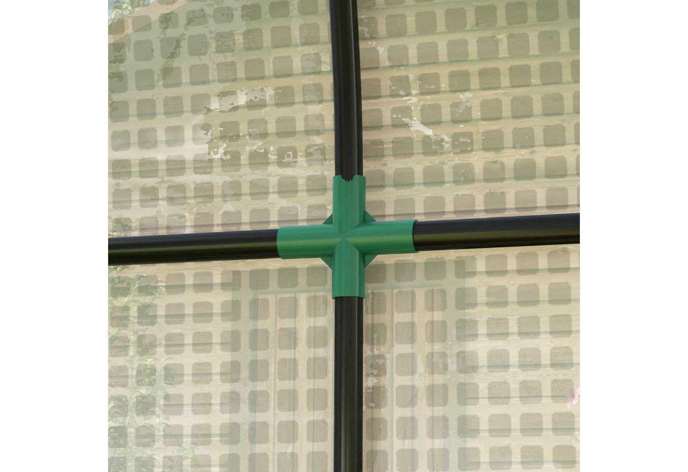 MC Star Gewächshaus 2 m² großes Gartengewächshaus, Maße 2 m (L) x 1 m (B) x 1,78 m (H), 2 aufrollbare Türen mit Reißverschluss, Stahl, hochdichtes PE (140 g/m), – Bild 2 von 5