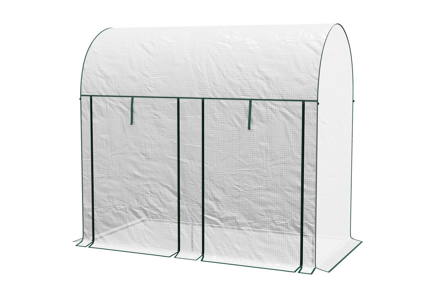 MC Star Gewächshaus 2 m² großes Gartengewächshaus, Maße 2 m (L) x 1 m (B) x 1,78 m (H), 2 aufrollbare Türen mit Reißverschluss, Stahl, hochdichtes PE (140 g/m), – Bild 5 von 5