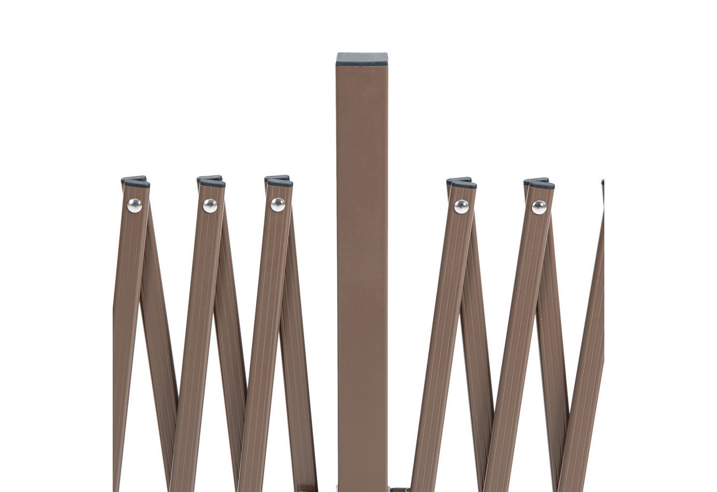 MC Star Zaun Scherengitter Absperrgitter Scherensperre ausziehbar 52-405cm Garten, (Garten Alu Braun H103,5cm) – Bild 4 von 5