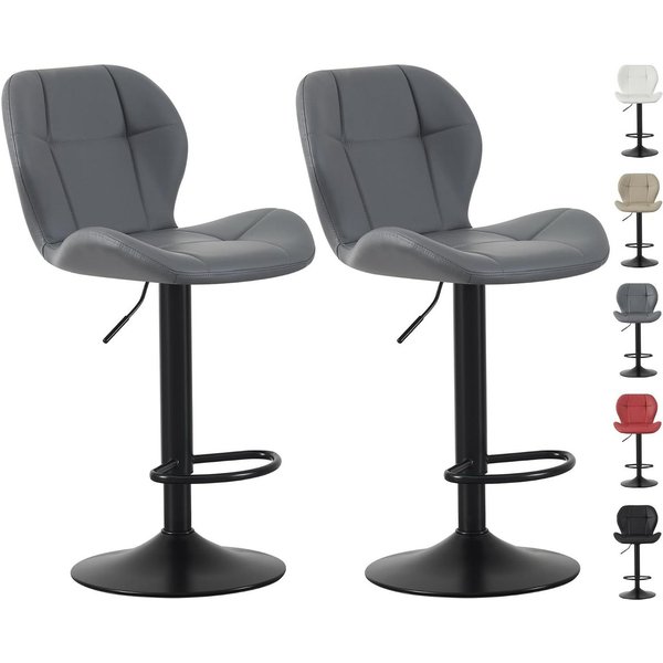 MCC direct Barhocker Barhocker im 2er Set, höhenverstellbar, Kunstleder, Model STELLA