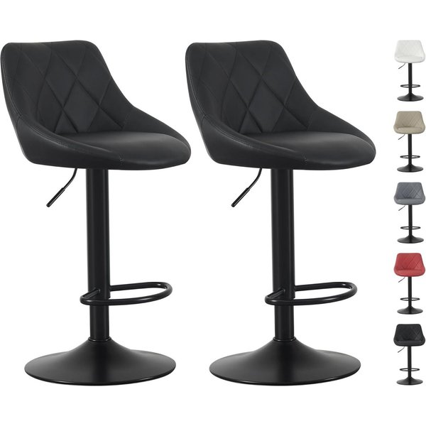 MCC direct Barhocker Barhocker im 2er Set, Kunstleder, Metall, Modell STANLEY