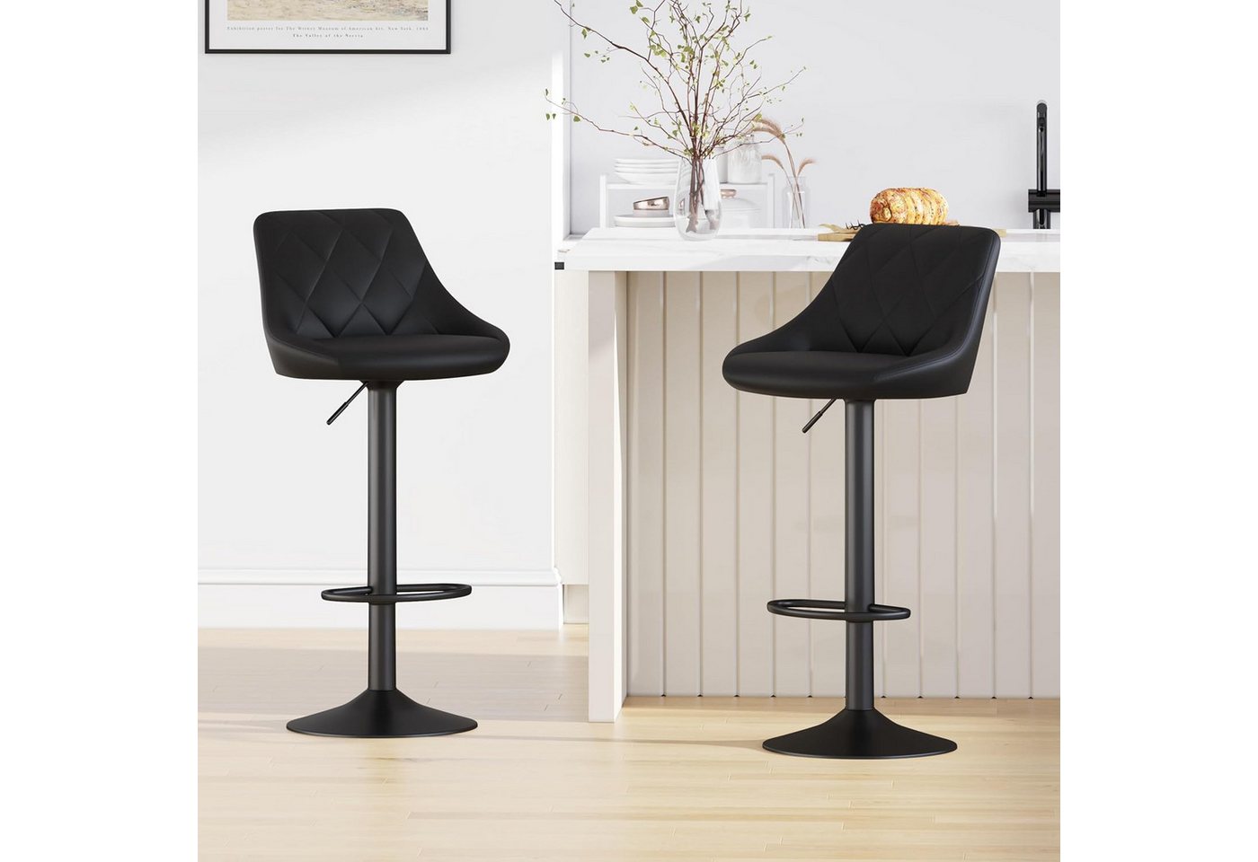 MCC direct Barhocker Barhocker im 2er Set, Kunstleder, Metall, Modell STANLEY – Bild 2 von 5