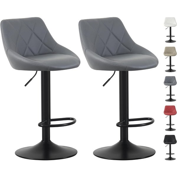 MCC direct Barhocker Barhocker im 2er Set, Kunstleder, Metall, Modell STANLEY