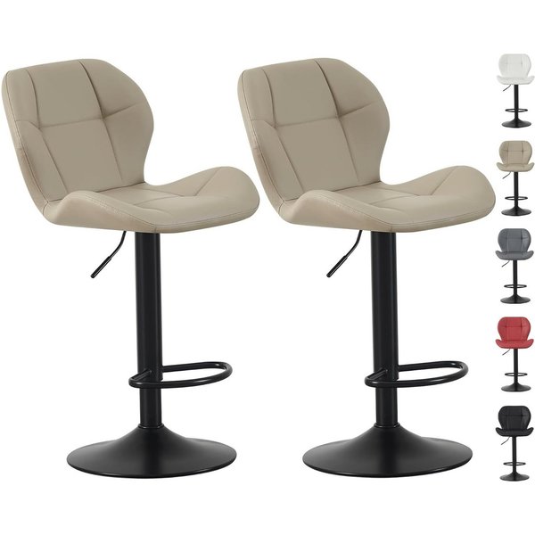 MCC direct Barhocker Barhocker im 2er Set, höhenverstellbar, Kunstleder, Model STELLA