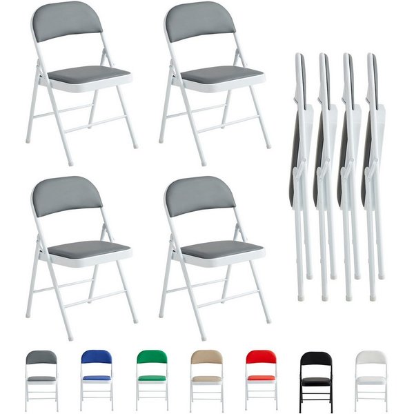MCC direct Klappstuhl Kunstleder Klappstuhl gepolstert im 1er, 2er, 4er und 6er Set (4 St)