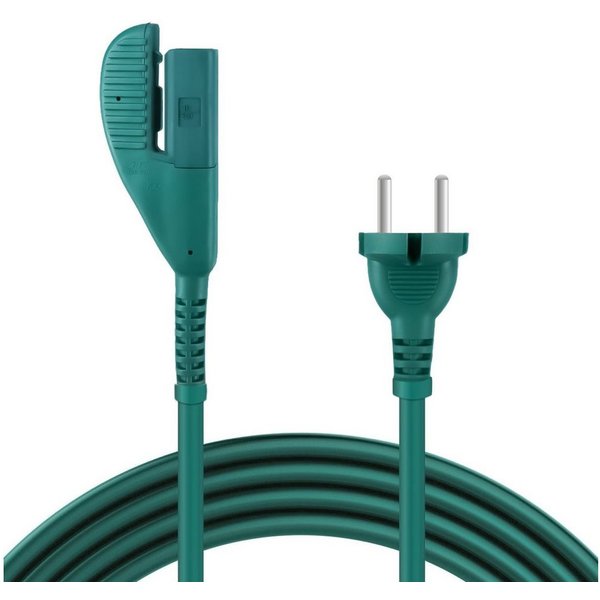 McFilter Kabel passend für Vorwerk Kobold VK 135, VK 136 Stromkabel, Typ EF (Konturenstecker), (1000 cm), Staubsauger Kabel