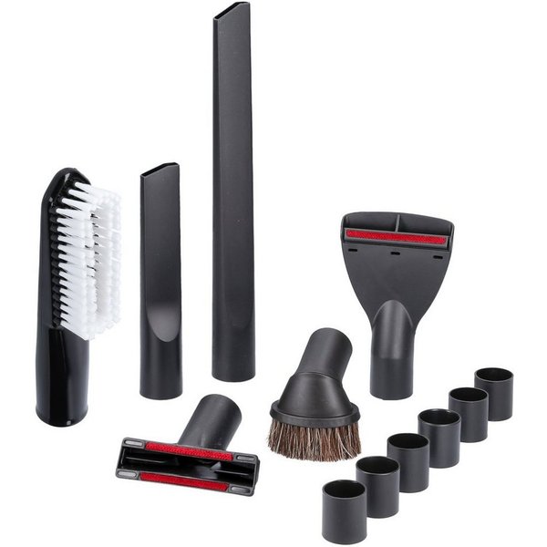 McFilter Staubsaugerdüsen-Set Universal 12-teilig, Zubehör für alle Staubsauger mit 32/35mm Anschlussdurchmesser, inkl. Adapter, (12-tlg), mit Polsterdüse, Fuge