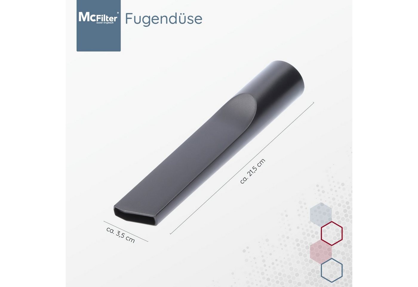 McFilter Staubsaugerdüsen-Set Universal 6-teilig, Zubehör für alle Staubsauger mit 32/35mm Anschlussdurchmesser, (6-tlg), enthält 1x Polsterdüse, 1x Fugendüse,  – Bild 4 von 5