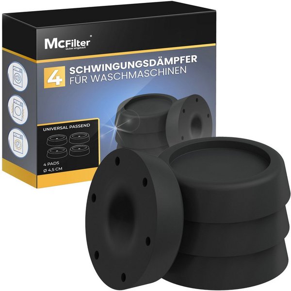 McFilter Vibrationsdämpfer 4 Schwingungsdämpfer für Waschmaschinen und Trockner, (Universal Vibrationsdämpfer kompatibel mit Bosch, Siemens, AEG, 4-St), Rutschf