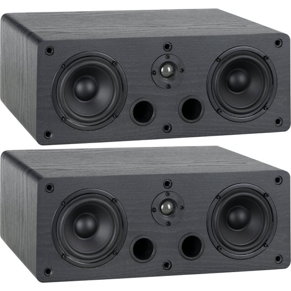 McGrey CS-440 2x 4" HiFi Center-Lautsprecher Regal-Lautsprecher (kein Netzwerkstandard, 40 W, Multifunktions Satelliten HiFi Box für Surround-System)
