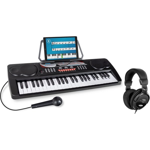 McGrey Home-Keyboard BK-4910 Einsteigerkeyboard mit 49 Tasten und Kopfhörer (Spar-Set, inkl. Mikrofon, Kopfhörer & Notenständer), mit 16 Sounds, 10 Rhythmen und