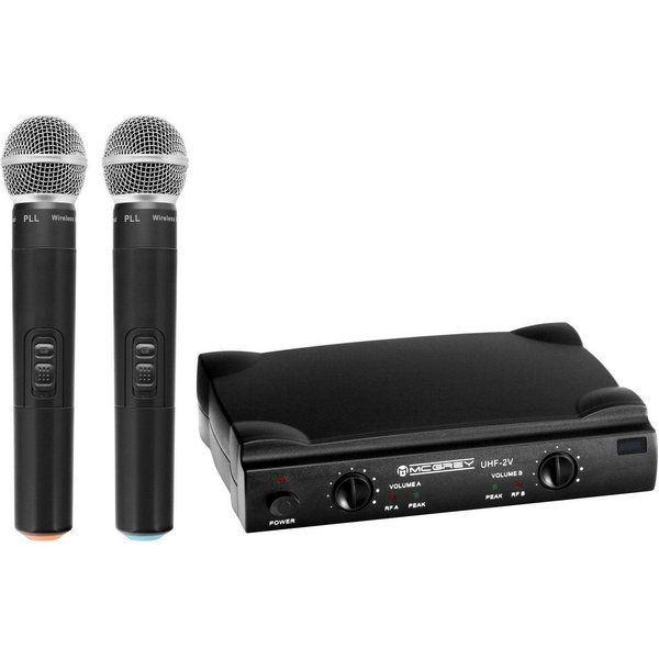 McGrey Mikrofon UHF-2V Dual Funk Mikrofon Set mit 50m Reichweite, Bedienerfreundlicher Aufbau und Nutzung