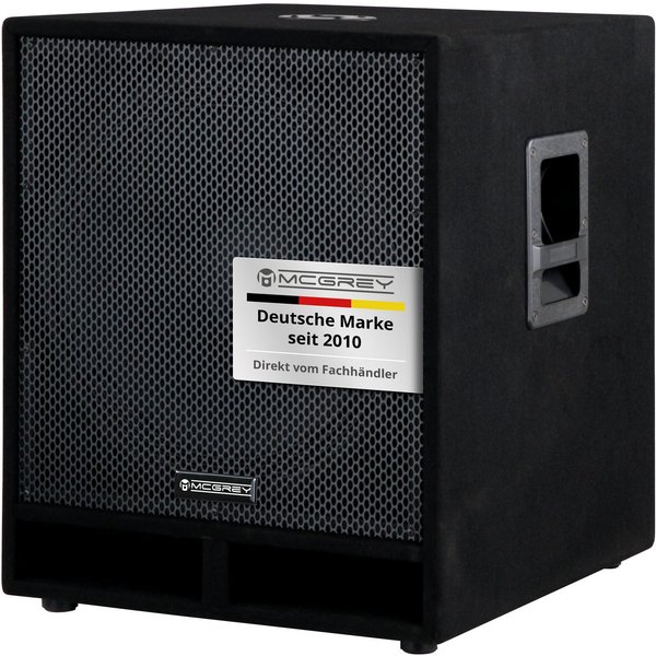 McGrey PAS-118 18" (45 cm) passives Subwoofer - Bassreflex-Kanäle Subwoofer (N/A, 450 W, SPK-Anschluss In/Out)