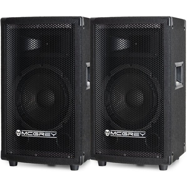 McGrey TP-8 DJ PA Passiv Box 20cm (8) Subwoofer, 2-Wege System, Holzgehäuse Lautsprecher (Nein, 150 W, Paar Passiv-Speaker mit Boxenflansch)