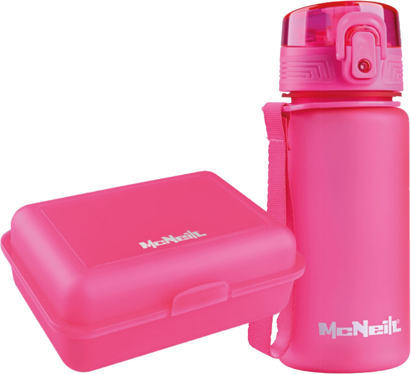 McNeill Schulranzen Bravo, inkl. Etui, Turnbeutel, (Set, 9-tlg., Schlamperrolle, Trinkflasche, Lunchbox, 2 Magnete & 1 Anhänger) – Bild 4 von 5
