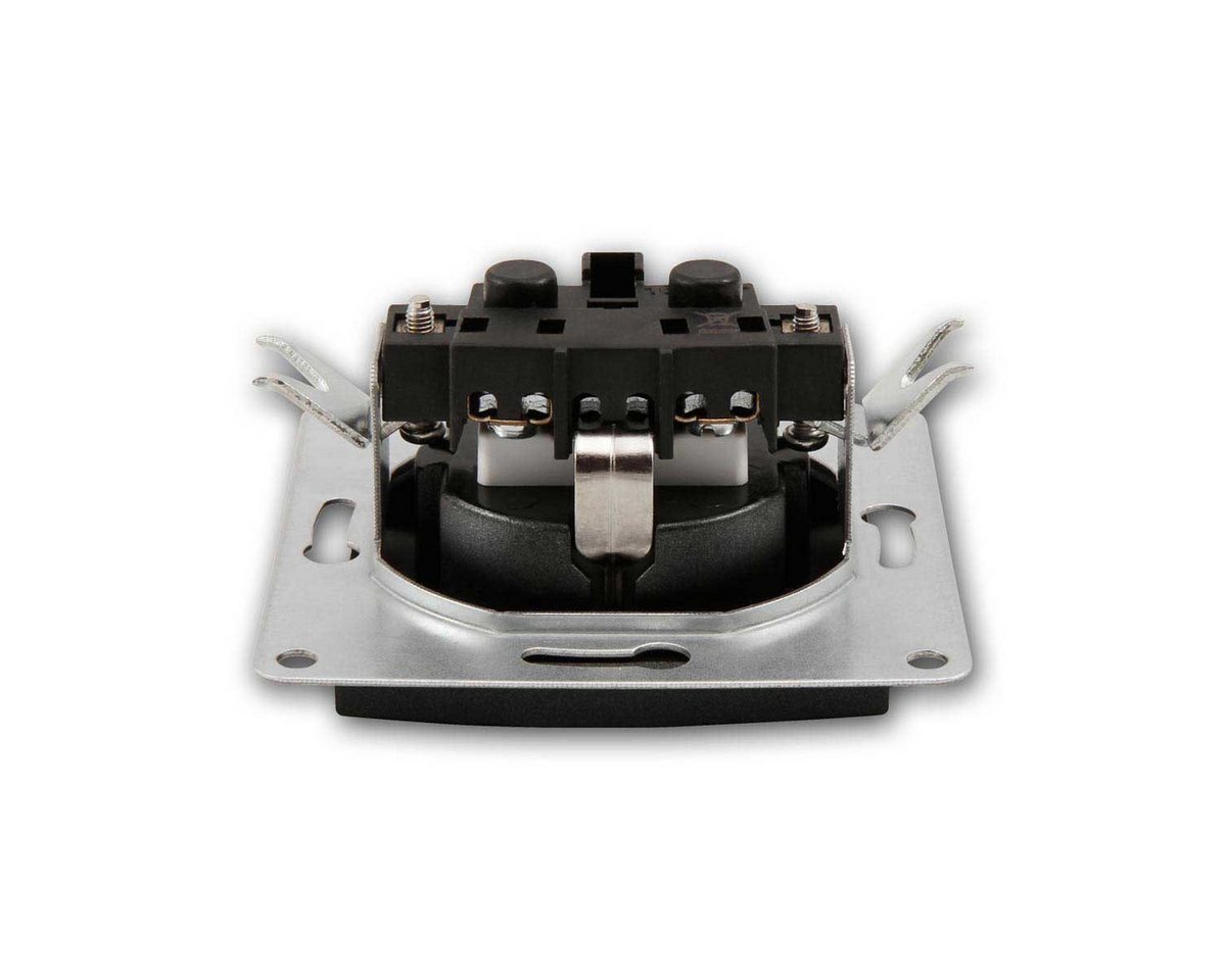 McPower FLAIR Doppelsteckdose schw, 250V~/16A, UP, Schraub Unterputzschalter – Bild 4 von 5
