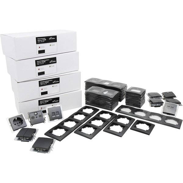 McPower Steckdose MC POWER - FLAIR - Wand Steckdosen und Schalter Set, Megaset, 100-te
