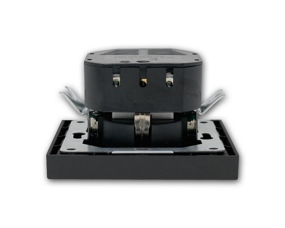 McPower Unterputz-Steckdose Steckdose SHALLOW anthra 2xUSB-A 5V/2,1A, m Rahmen – Bild 3 von 5