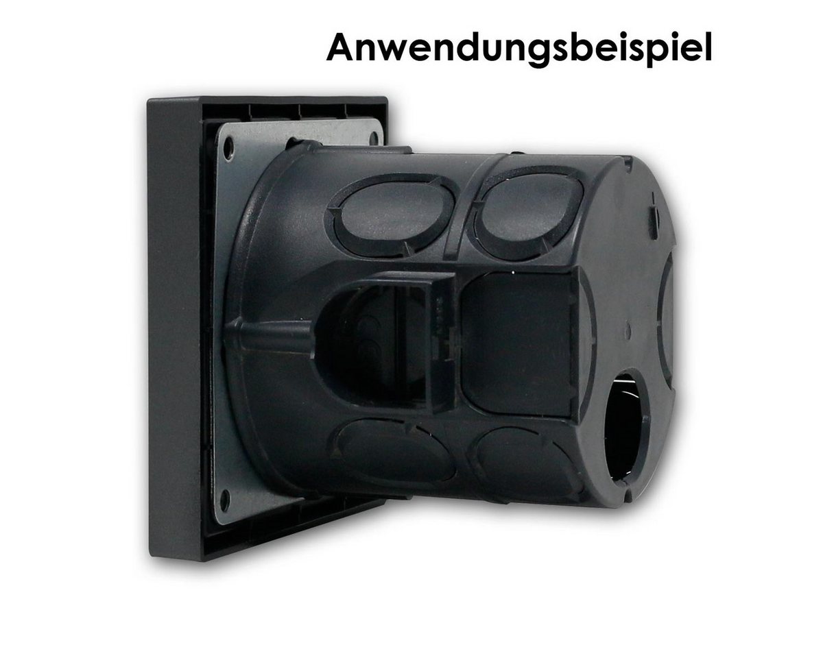 McPower Unterputz-Steckdose Steckdose SHALLOW anthra 2xUSB-A 5V/2,1A, m Rahmen – Bild 5 von 5
