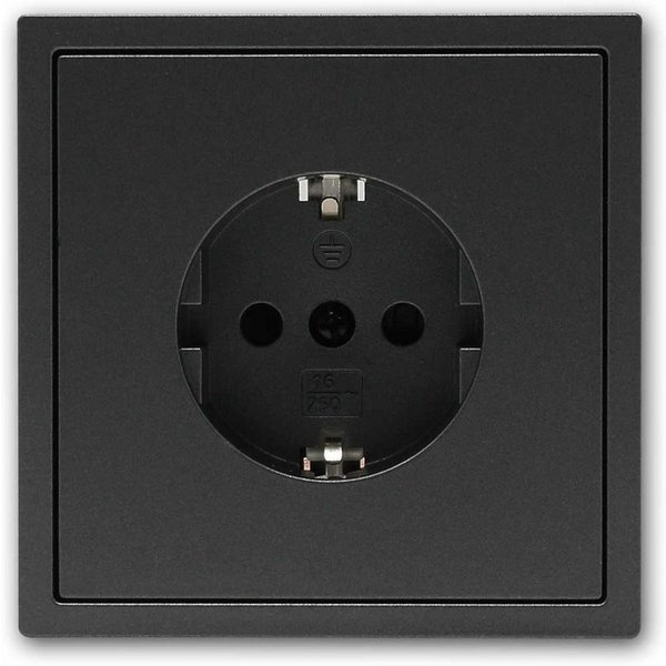 McPower Unterputz-Steckdose Steckdose SHALLOW anthrazit 250V~/16A UP, m Rahmen