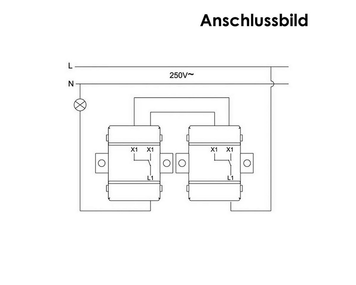McPower Wechselschalter SHALLOW anthraz 250V~/10A m Rahmen Unterputzschalter – Bild 5 von 5