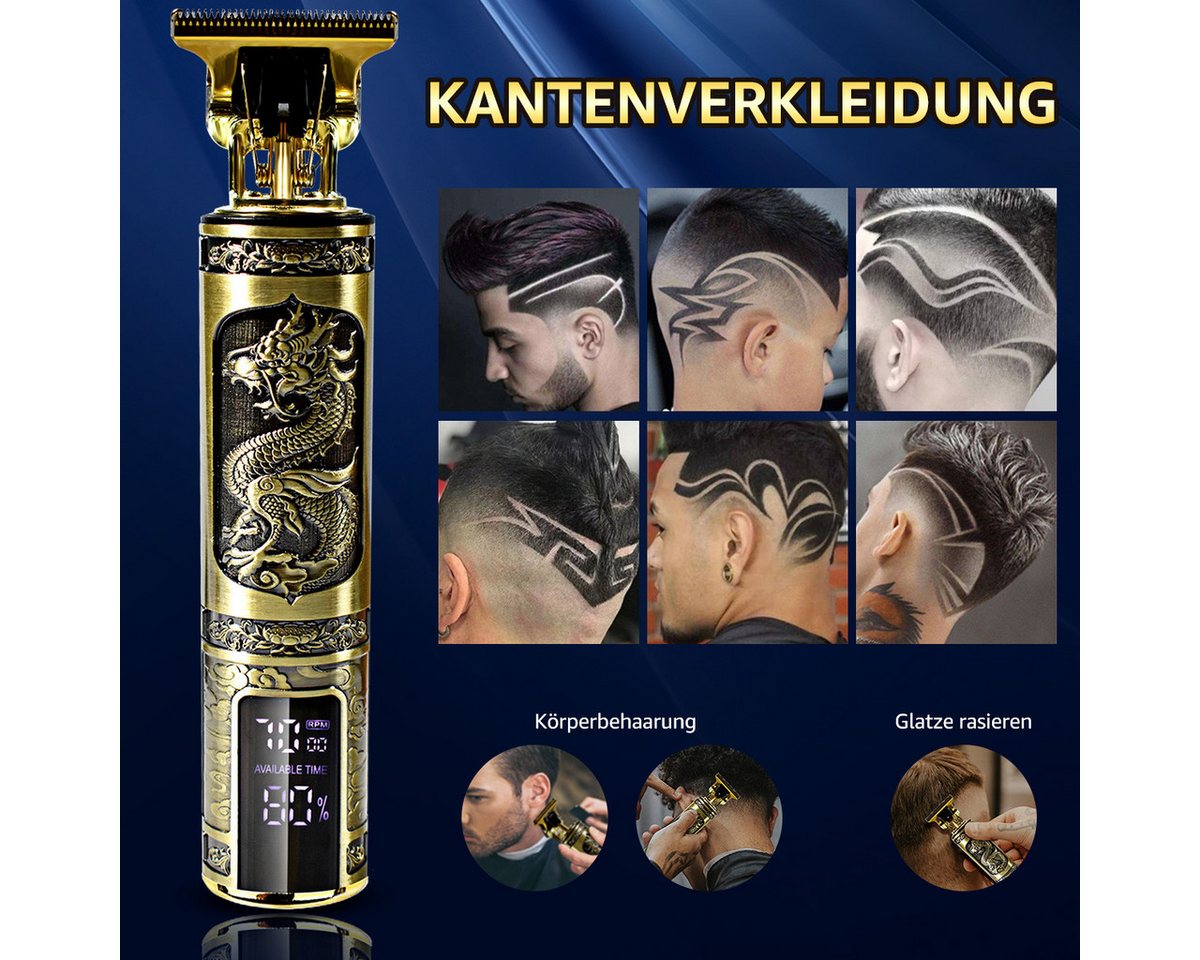 MCURO Haar- und Bartschneider, Haarschneidemaschine Kabellose Barbierschere, Wiederaufladbare Kahle Haarschneider für Männer – Bild 2 von 5