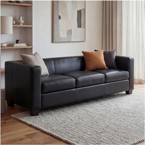 MCW 3-Sitzer Lille-S-K-3, 3-Sitzer, bequeme Sitzpolsterung, Lounge-Stil, Abgerundete Kanten