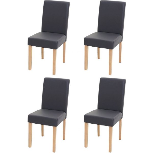 MCW Esszimmerstuhl Littau-4 (Set, 4 St), 4er-Set, Rutschfest durch Kunststoff-Bodenschoner, hohe Rückenlehne