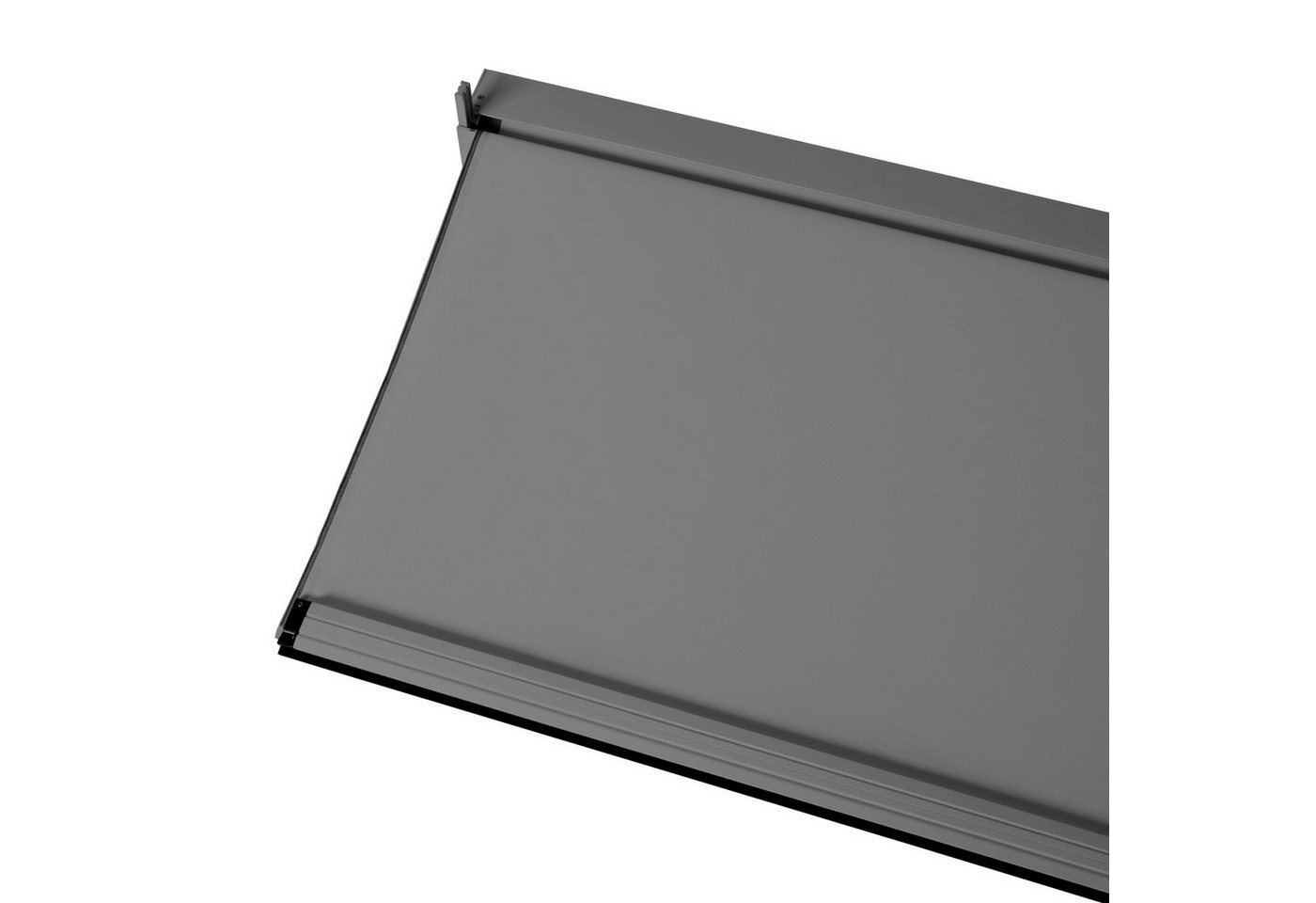 MCW Terrassendach Pergola 3x3m oder 3x4m Terassenvordach mit Rollos Lamellen anthrazit, Bedachung Lamellendach – Bild 3 von 5