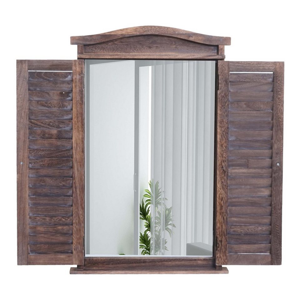 MCW Wandspiegel Spiegel (1-St), Fensterladenoptik, Einfache Wandmontage durch 2 Aufhängeösen – Bild 2 von 5