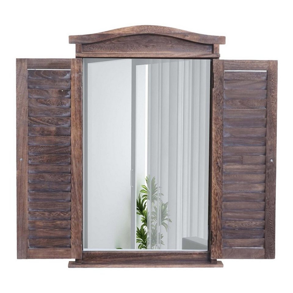 MCW Wandspiegel Spiegel (1-St), Fensterladenoptik, Einfache Wandmontage durch 2 Aufhängeösen – Bild 5 von 5