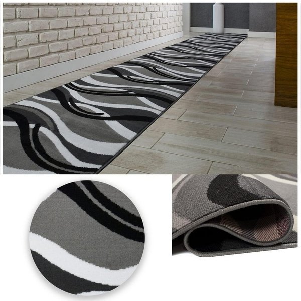 MDEKOR Läufer Teppich Läufer Meterware Höhe 6 mm, 80x70 cm Grau 966