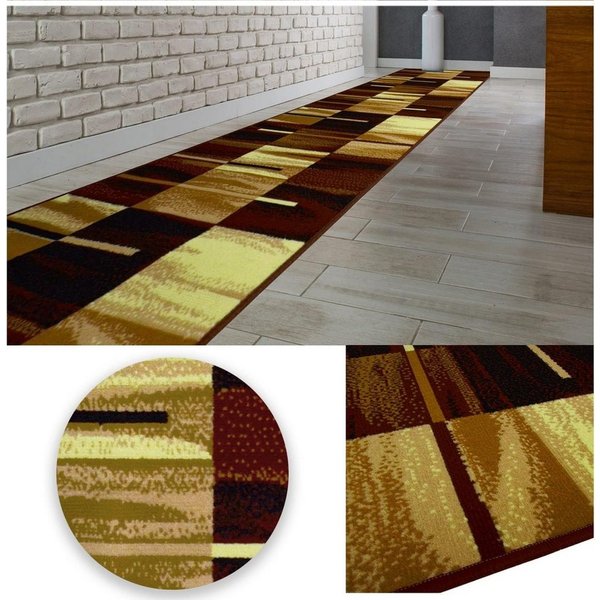 MDEKOR Läufer Teppich Läufer Meterware Höhe 6 mm, 70x70cm Braun Bond