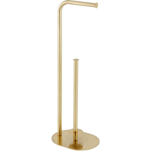 mDesign Badaccessoire-Set Toilettenpapierhalter Stand messing Klopapierhalter WC Rollenhalter