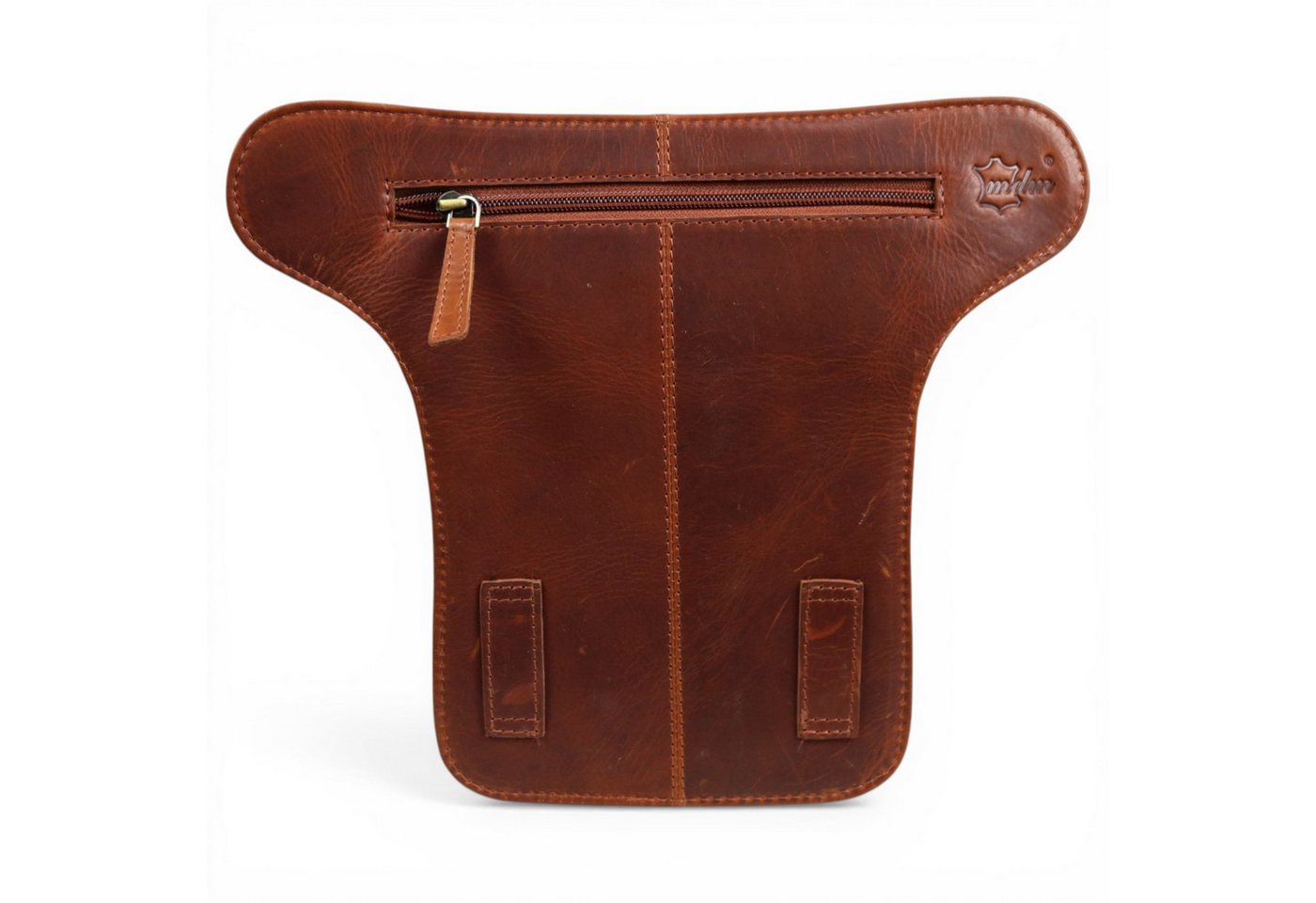 MDM Bauchtasche Biker Beintasche Hüft-, Gürteltasche, Custom Motorcycle Motiv, Echt Leder – Bild 3 von 5