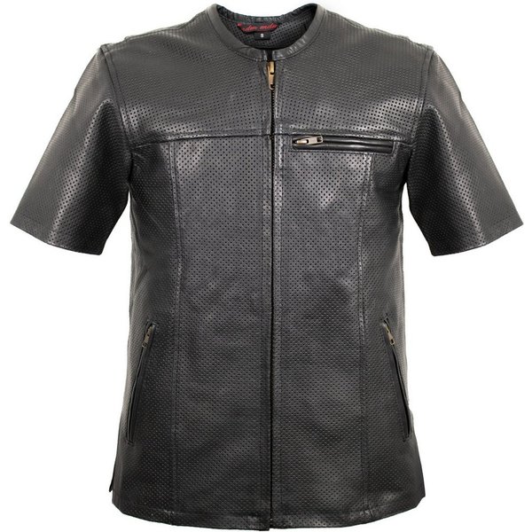 MDM Kurzarmhemd Biker Hemd, Weste mit kurzen Ärmel Bikerhemd