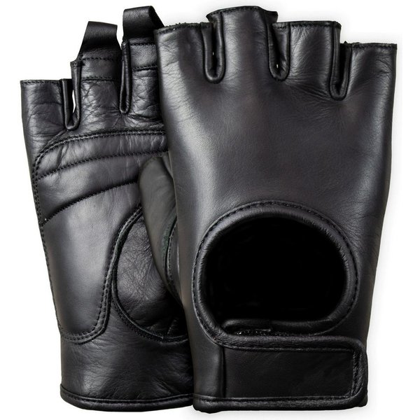 MDM Lederhandschuhe Herren Lederhandschuhe Fingerlos Motorrad Chopper Sommer Fingerloses Design für maximale Bewegungsfreiheit und Griffgefühl