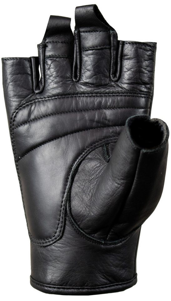MDM Lederhandschuhe Herren Lederhandschuhe Fingerlos Motorrad Chopper Sommer Fingerloses Design für maximale Bewegungsfreiheit und Griffgefühl – Bild 3 von 4