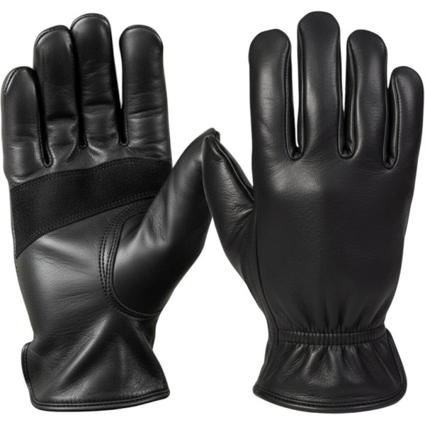 MDM Lederhandschuhe Herren Lederhandschuhe Motorrad Sommer leicht flexibel schwarz (1 Paar Motorradhandschuhe) Rutschhemmende Innenhand für sicheren Halt