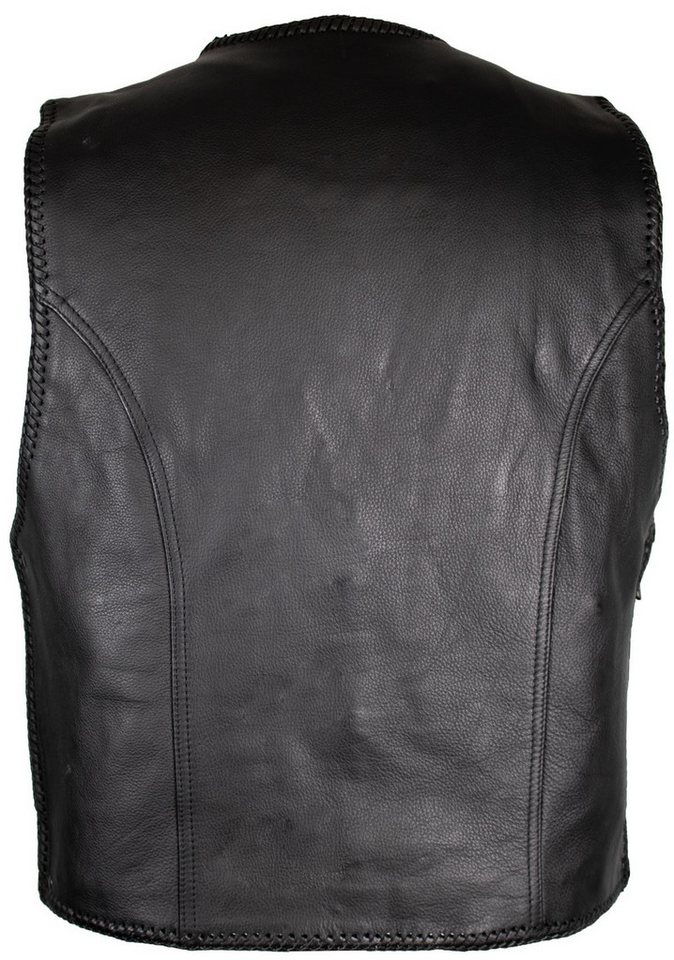 MDM Lederweste Herren Biker Lederweste – Bild 3 von 5