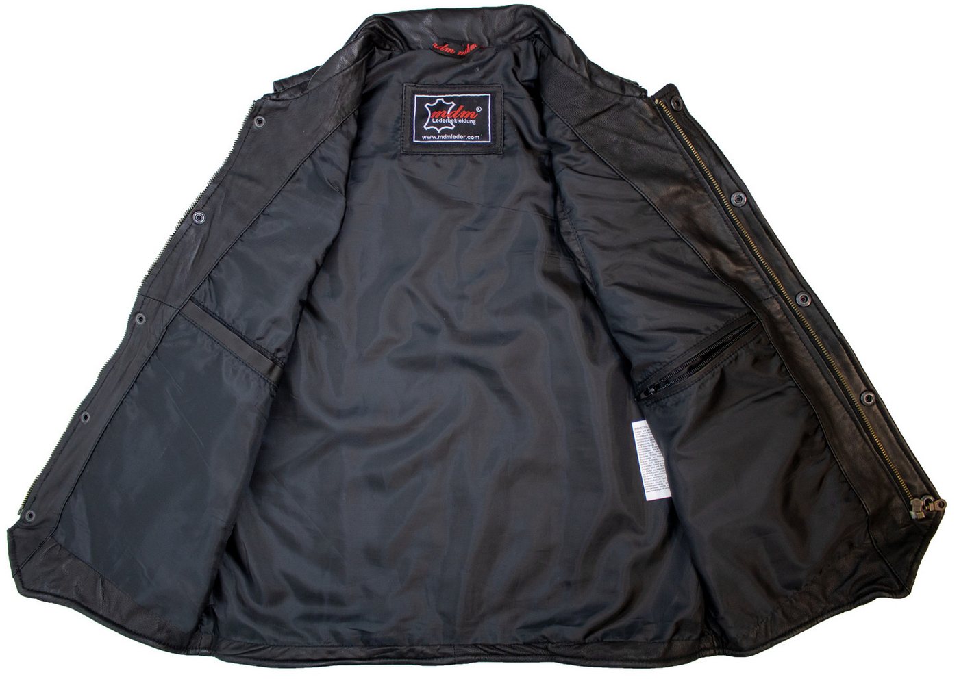 MDM Lederweste Herren Freizeit Lederweste aus echtem Lamm Nappa Leder – Bild 5 von 5