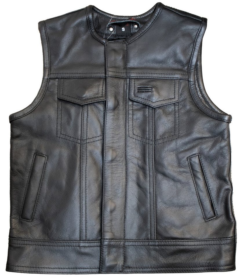 MDM Lederweste Kinder Biker Lederweste Kinderweste – Bild 2 von 3
