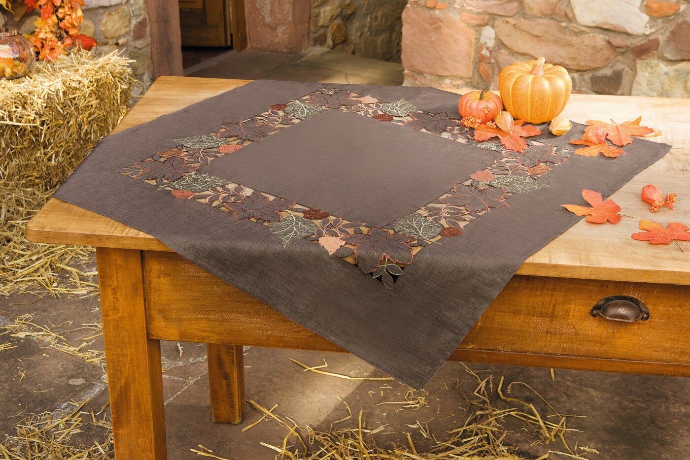 MEA LIVING Tischdecke Tischdecke "Herbstlaub", ca. 85 x 85 cm – Bild 2 von 2
