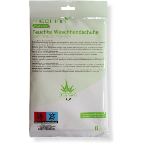 Medi-Inn Waschlappen Soft Touch Premium Einmal-Waschhandschuhe, feucht