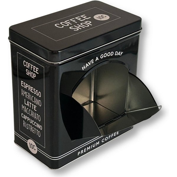 MediMuc Kaffeedose Vorratsdose schwarz oval oder eckig
