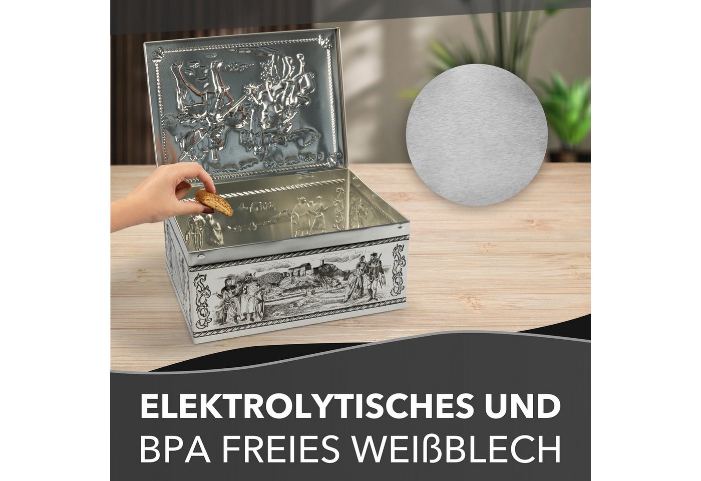 MediMuc Keksdose große Rittertruhe, Kreuzritter Truhe – Bild 5 von 5