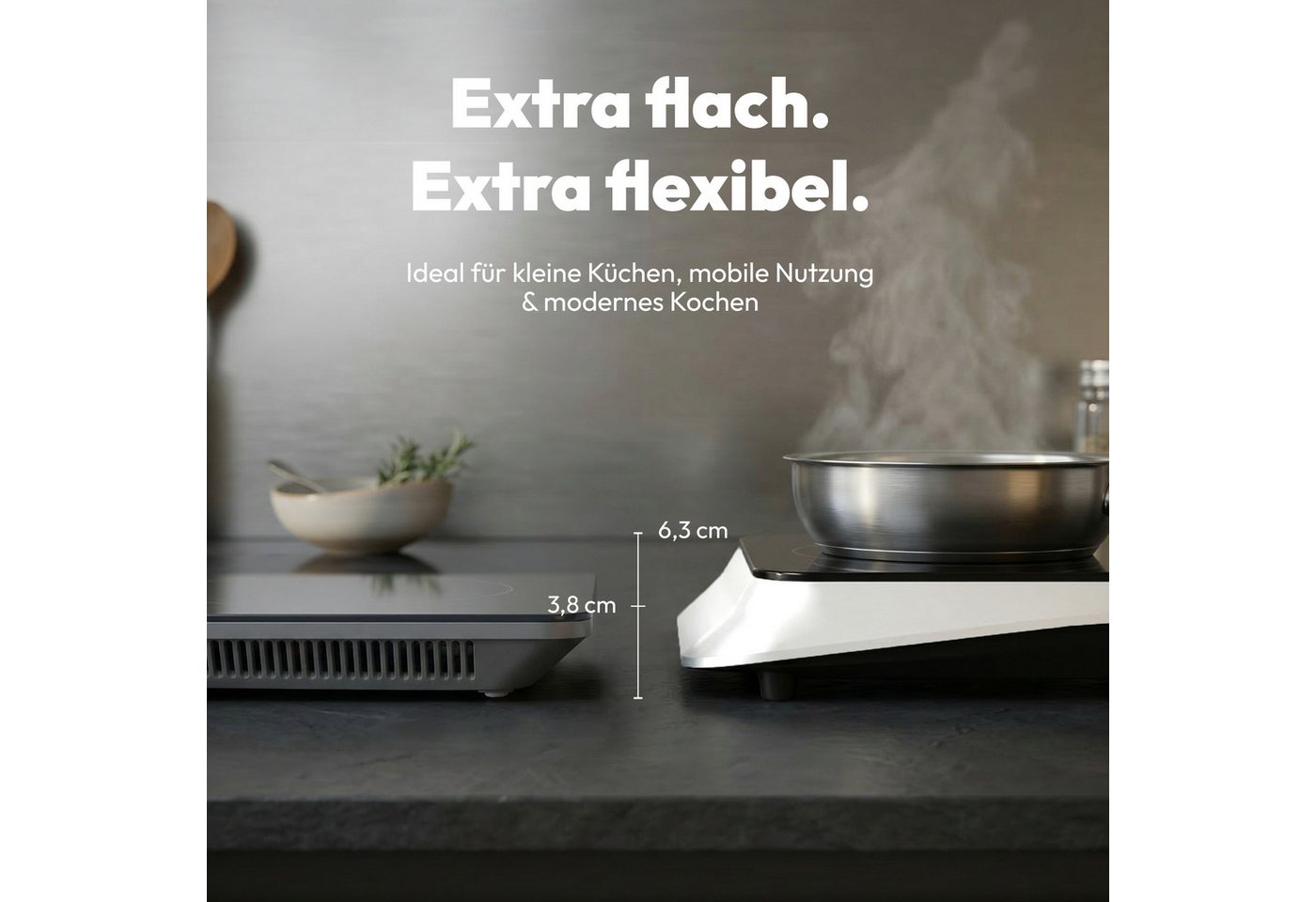 Medion® Einzel-Induktionskochplatte MD 100090, flacher als herkömmliche Geräte – Bild 3 von 5